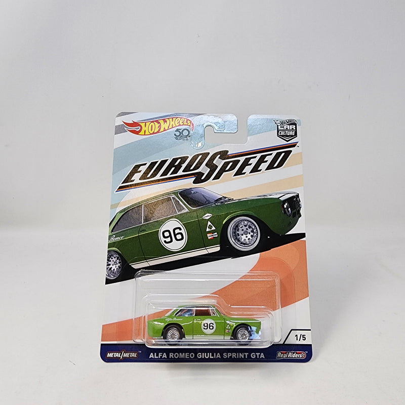 Alfa Romeo Giulia Sprint GTA * Green * Hot Wheels Car Culture Euro Speed