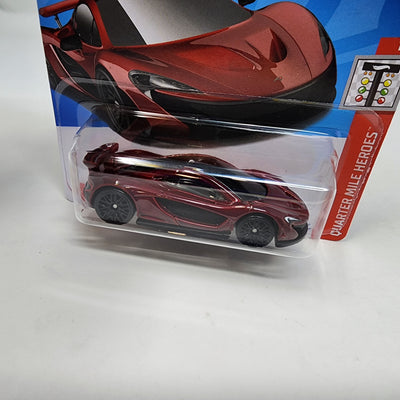 Short Card * McLaren P1 #165 * Dark Red * 2024 Hot Wheels Case Q