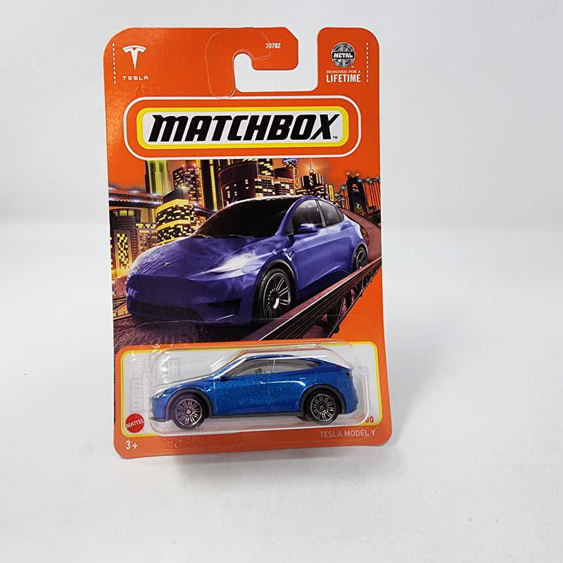 Tesla Model Y * BLUE * 2024 Matchbox Basic Case L