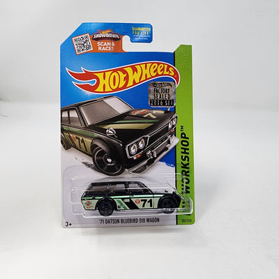 '71 Datsun Bluebird 510 Wagon #202 * Black Kmart * 2016 Hot Wheels w/ Factory Holo