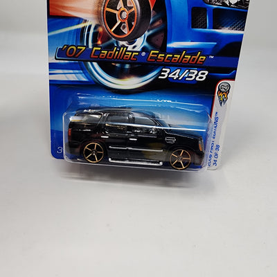 '07 Cadillac Escalade #34 * Black w/ Gold FTE Rims * 2006 Hot Wheels