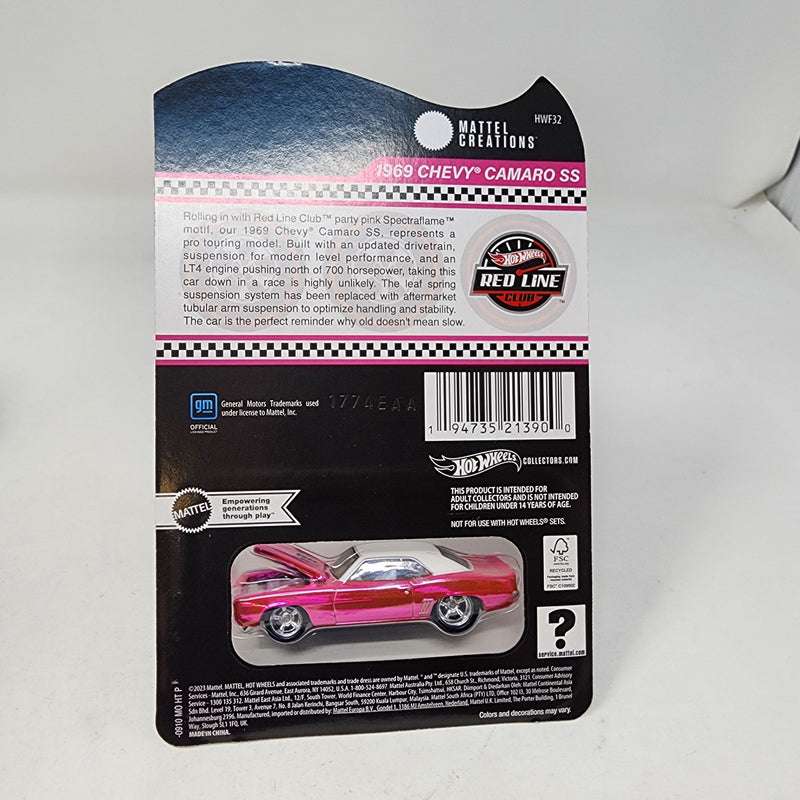 1969 Chevy Camaro SS * PINK * Hot Wheels Red Line Club RLC