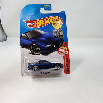 '95 Mazda RX-7 #336 * 2017 Hot Wheels w/ Holo Sticker * BLUE