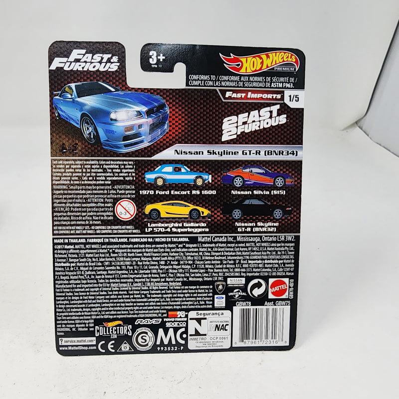 Nissan Skyline GT-R BNR34 * Hot Wheels Fast & Furious * Fast Imports