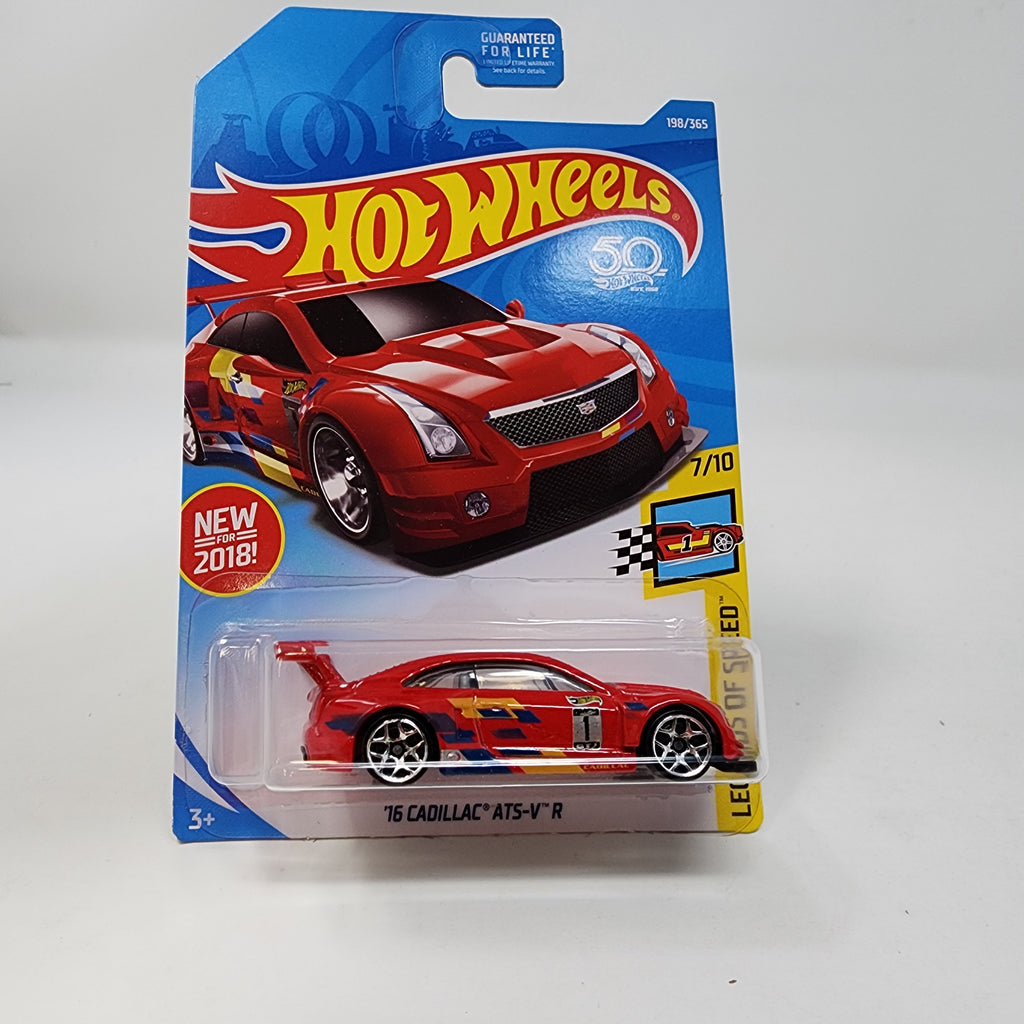 16 Cadillac ATS-V R #198 * RED * Hot Wheels 2018 – Wheelcollectors LLC