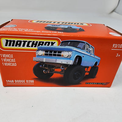 1968 Dodge D200 #93 * Matchbox Power Grabs