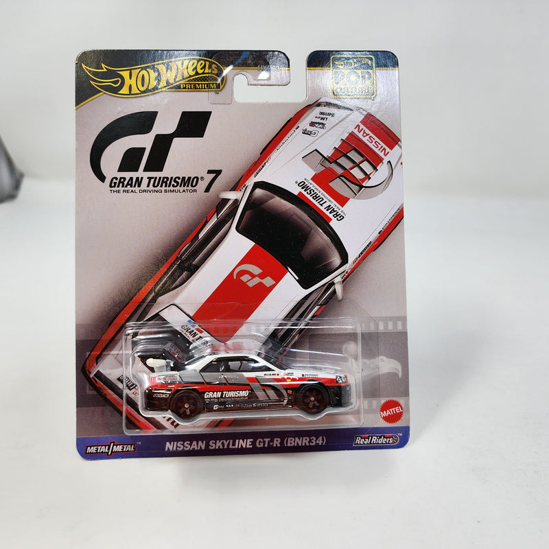 Nissan Skyline GT-R BNR34 Gran Turismo * 2024 Hot Wheels Pop Culture WHITE Card