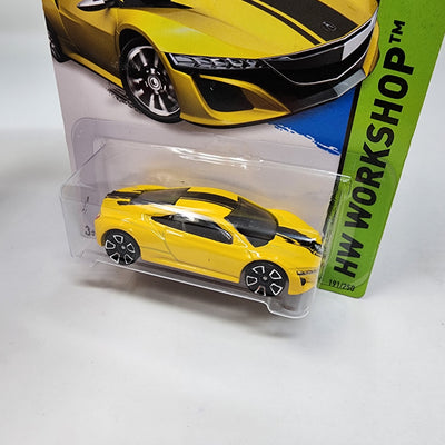 '12 Acura NSX Concept #191 * Yellow * 2015 Hot Wheels