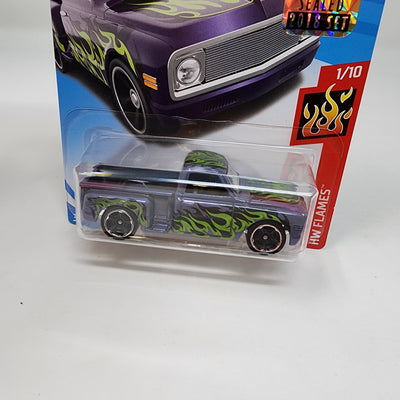 Custom '69 Chevy Pickup #11 * Purple * 2015 Hot Wheels w/ Factory Holo