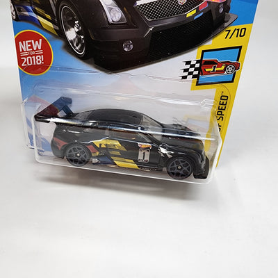 '16 Cadillac ATS-V R #70 * BLACK  * 2018 Hot Wheels w/ Factory Holo