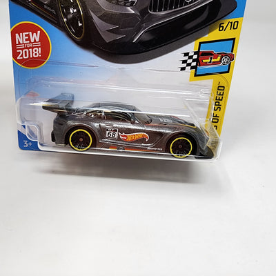 '16 Mercedes-AMG GT3 #72 * Grey * 2018 Hot Wheels w/ Holo Sticker