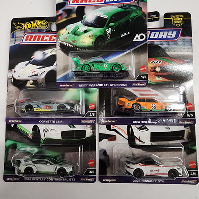 Complete 5 Car Set * 2024 Hot Wheels RACE DAY Car Culture Case D