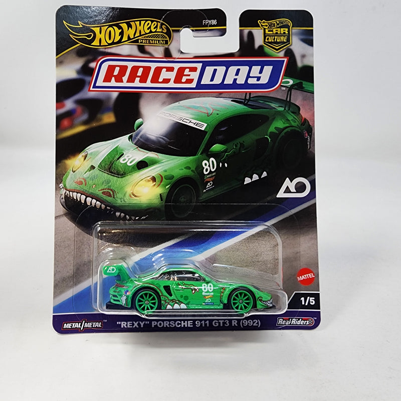 Porsche 911 GT3 R 992 * Green REXY * 2024 Hot Wheels RACE DAY Car Culture