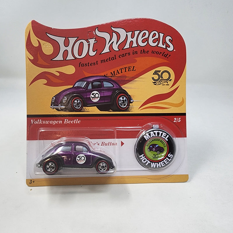 Volkswagen Beetle * Hot Wheels Button Series 50th Ann