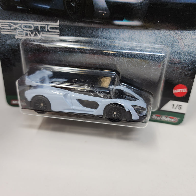 McLaren Senna 1/5 * Light Blue * Hot Wheels Exotic Envy Car Culture