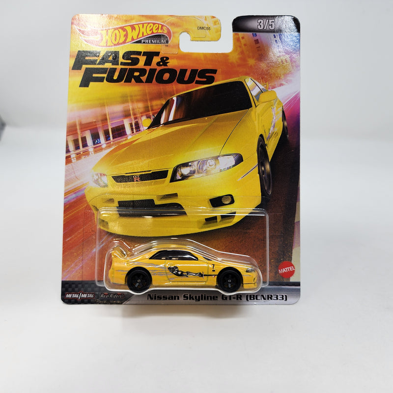 Nissan Skyline GT-R BCNR33 * Yellow * Hot Wheels Fast & Furious