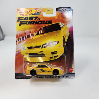 Nissan Skyline GT-R BCNR33 * Yellow * Hot Wheels Fast & Furious