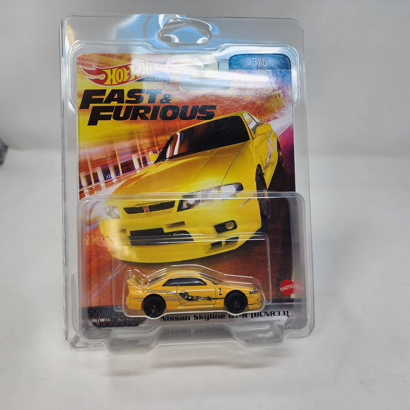 Nissan Skyline GT-R BCNR33 * Yellow * Hot Wheels Fast & Furious