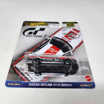 Nissan Skyline GT-R BNR34 Gran Turismo * 2024 Hot Wheels Pop Culture WHITE Card