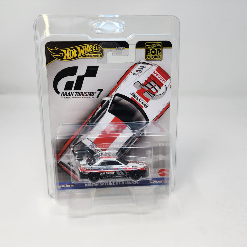 Nissan Skyline GT-R BNR34 Gran Turismo * 2024 Hot Wheels Pop Culture WHITE Card