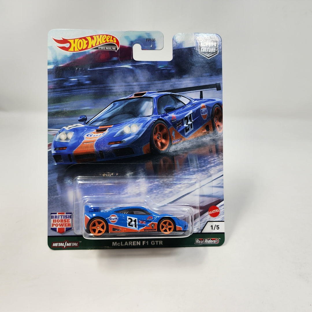 Mc Laren F1 GTR Gulf Hot Wheels British Horsepower Car Culture Wheelcollectors LLC