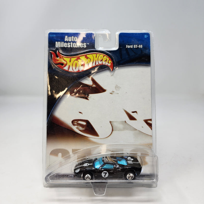 Ford GT-40 * Hot Wheels Auto Milestones w/ Real Rider tires