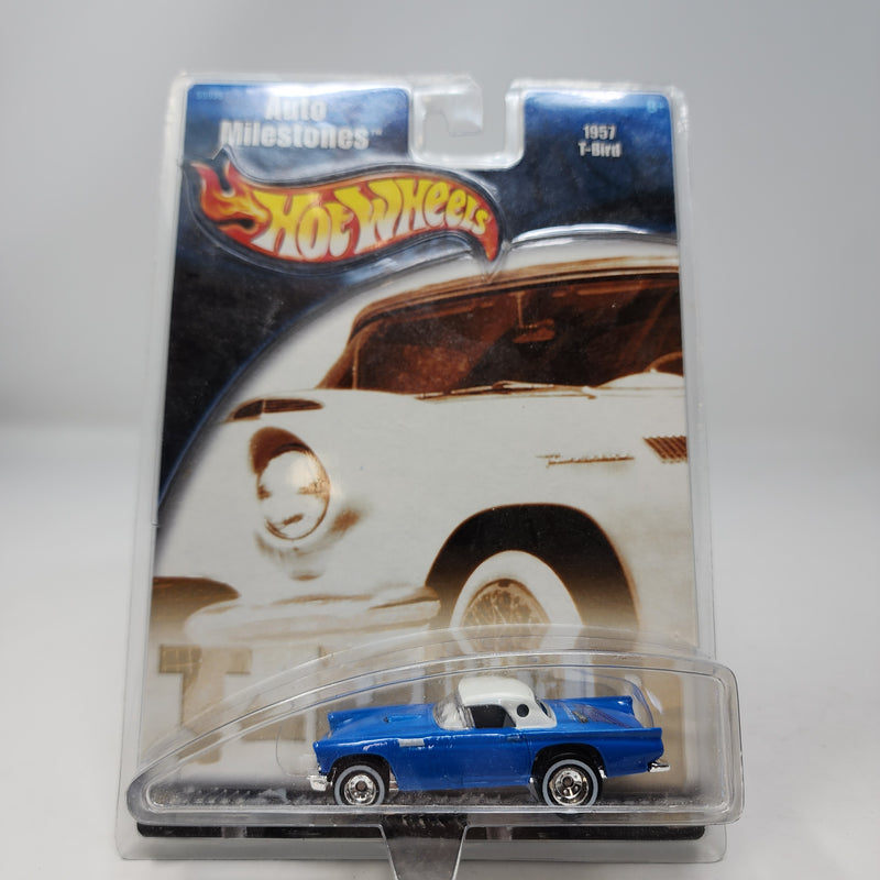 1957 T-Bird * Hot Wheels Auto Milestones w/ Real Rider tires