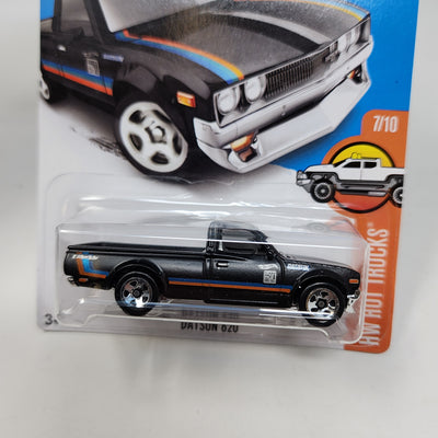 Datsun 620 #317 * Black * 2017 Hot Wheels Basic