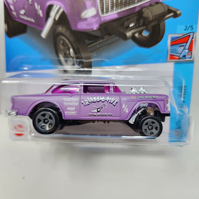 '55 Chevy Bel Air Gasser #43 * Purple * 2022 Hot Wheels Basic