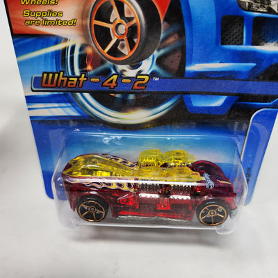 What-4-2 #150 * Red w/ FTE Rims * 2005 Hot Wheels Basic