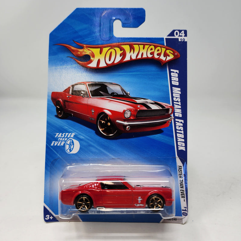 Ford Mustang Fastback * RED w/ FTE Rims * 2010 Hot Wheels Basic