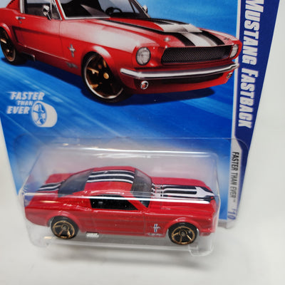 Ford Mustang Fastback * RED w/ FTE Rims * 2010 Hot Wheels Basic