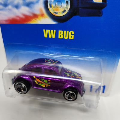 VW Bug #171 * Purple w/ 3sp Rims * Hot Wheels Blue Card