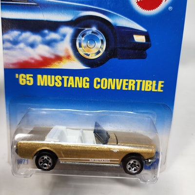 '65 Ford Mustang Convertible * Gold w/ 5sp Rims * Hot Wheels Blue Card