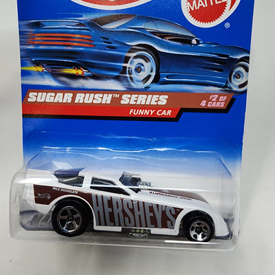 Funny Car Hershey's Sugar Rush * White * Hot Wheels