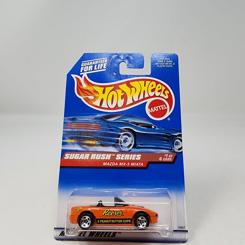 Mazda MX-5 Miata Reeses Sugar Rush * Orange * Hot Wheels