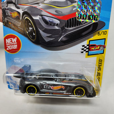 '16 Mercedes-AMG GT3 #72 * Grey * 2018 Hot Wheels w/ Holo Sticker