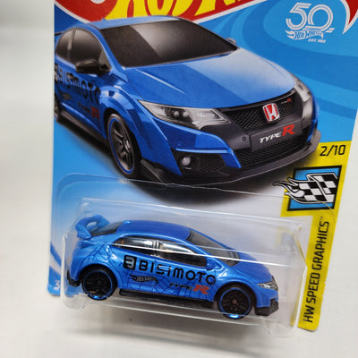 '16 Honda Civic Type R #245 * BLUE * Hot Wheels 2018