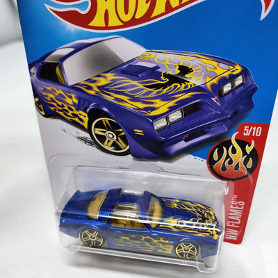 '77 Pontiac Firebird #13 * Blue w/ Gold PR5 Rims * Hot Wheels 2015