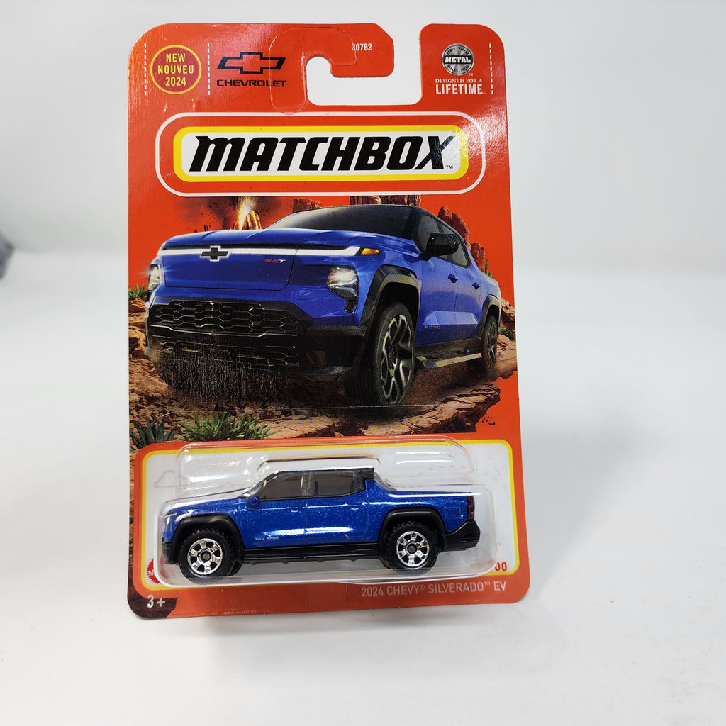 2024 Chevy Silverado EV #12 * BLUE * 2024 Matchbox Basic Case M