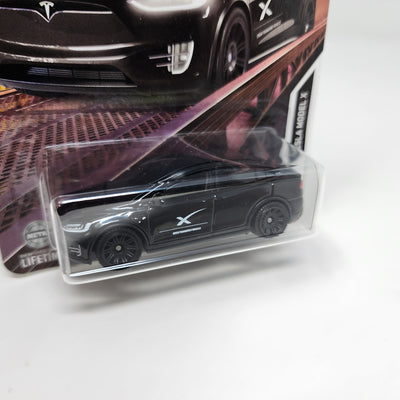 Space X Tesla Model X #75 * BLACK * 2024 Matchbox Basic Case M