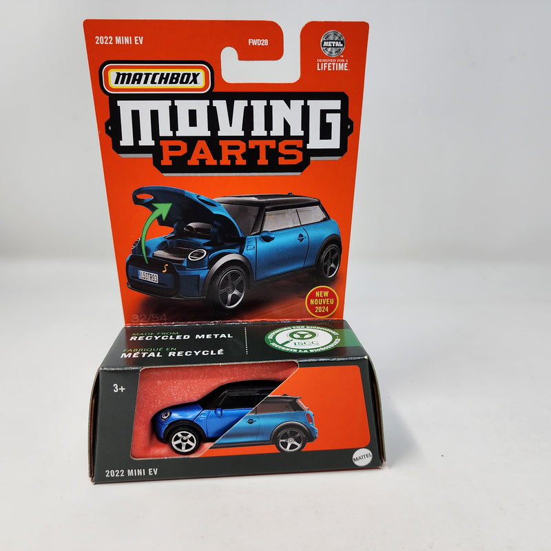 2022 Mini EV * BLUE * 2024 Matchbox Moving Parts Case R