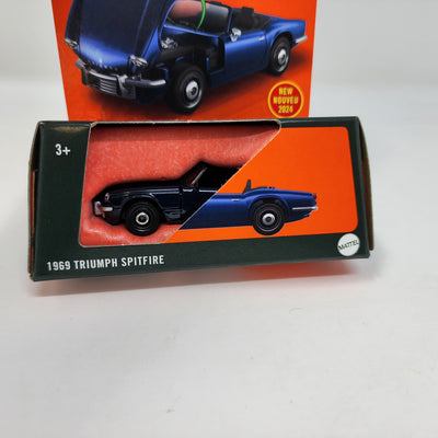 1969 Triumph Spitfire * BLUE * 2024 Matchbox Moving Parts Case R