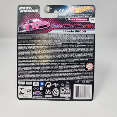 Honda S2000 * Pink * Hot Wheels Fast & Furious Quick Shifters