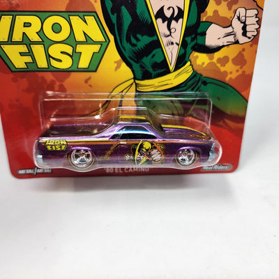 '80 El Camino Iron Fist MARVEL * Hot Wheels Pop Culture * BAD CARD