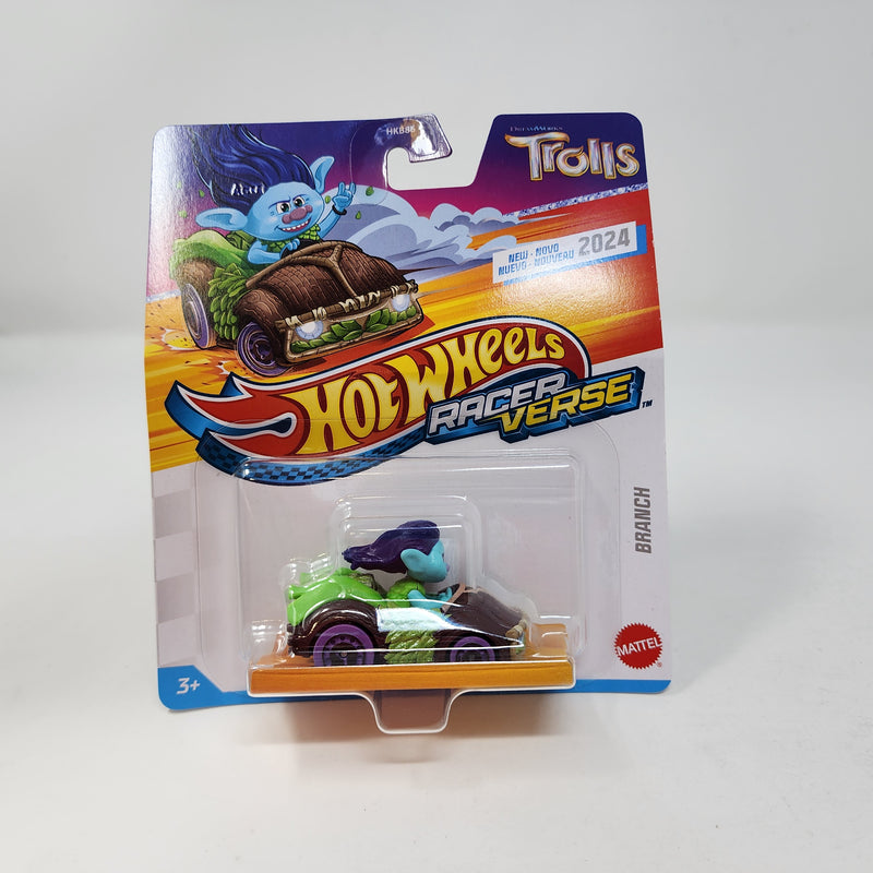 Branch Trolls Dream Works * Hot Wheels Racer Verse * BAD CARD