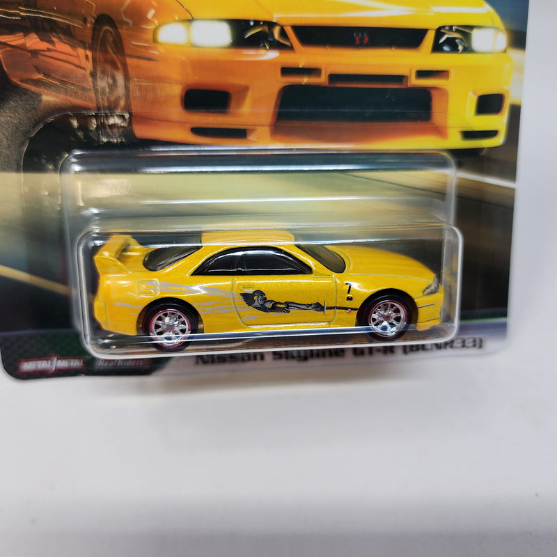 Nissan Skyline GT-R BCNR33 * Yellow * Hot Wheels Fast & Furious Original Fast