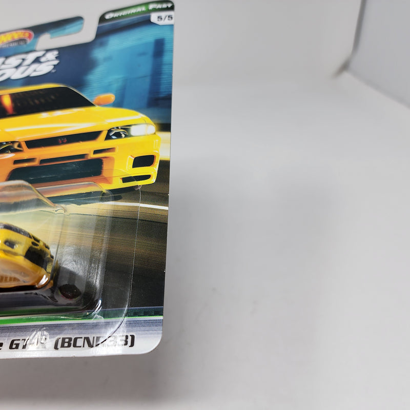 Nissan Skyline GT-R BCNR33 * Yellow * Hot Wheels Fast & Furious Original Fast