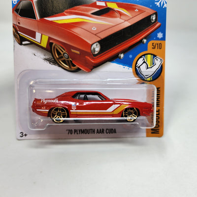 '70 Plymouth AAR Cuda * RED on Target Exclusive Snow Card * Hot Wheels 2016