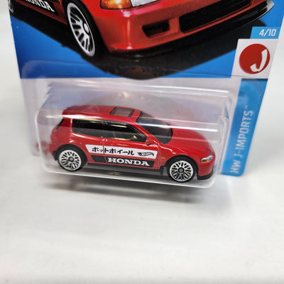 '92 Honda Civic EG #95 * RED * Hot Wheels 2024